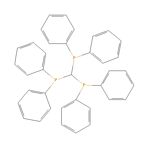 bis(diphenylphosphanyl)methyl-diphenylphosphane (CAS: 28926-65-0) - Chemical Structure and Molecular Formula 