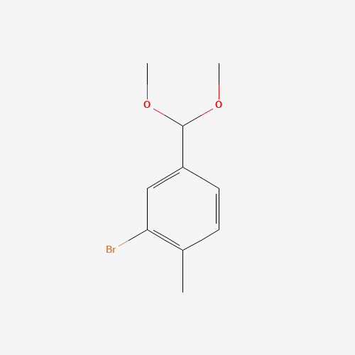 2-bromo-4-(dimethoxymethyl)-1-methylbenzene (CAS: 655237-91-5) - Chemical Structure and Molecular Formula 