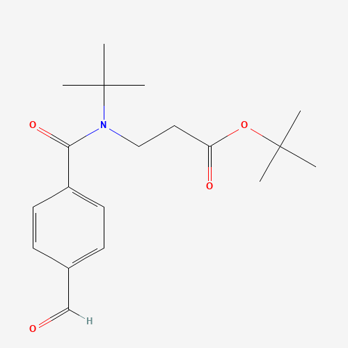 tert-butyl 3-[tert-butyl-(4-formylbenzoyl)amino]propanoate (CAS: 1393125-45-5) - Chemical Structure and Molecular Formula 