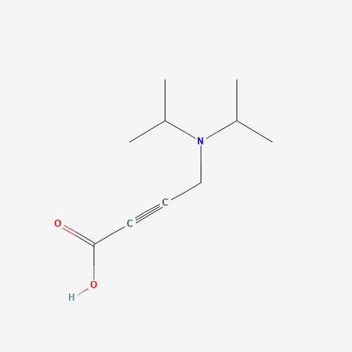 4-[di(propan-2-yl)amino]but-2-ynoic acid (CAS: 214487-29-3) - Chemical Structure and Molecular Formula 