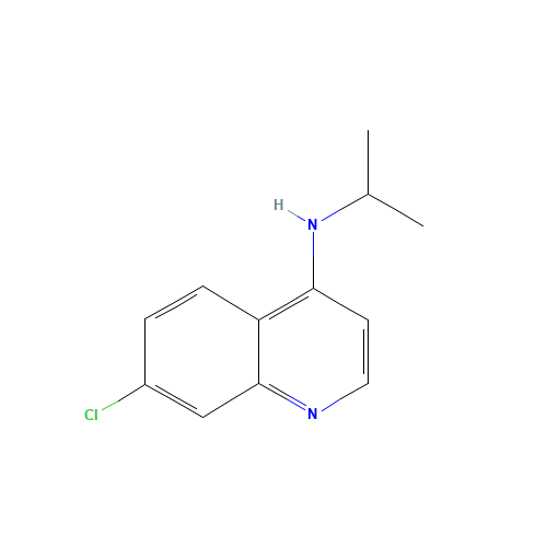 7-chloro-N-propan-2-ylquinolin-4-amine (CAS: 1036623-49-0) - Chemical Structure and Molecular Formula 