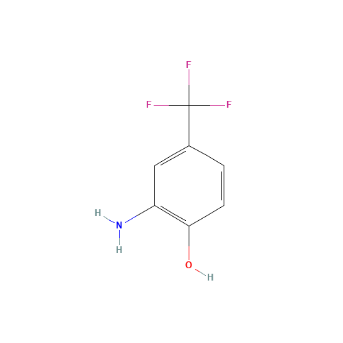 2-amino-4-(trifluoromethyl)phenol (CAS: 454-81-9) - Chemical Structure and Molecular Formula 