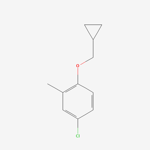 4-chloro-1-(cyclopropylmethoxy)-2-methylbenzene (CAS: 1103260-98-5) - Chemical Structure and Molecular Formula 