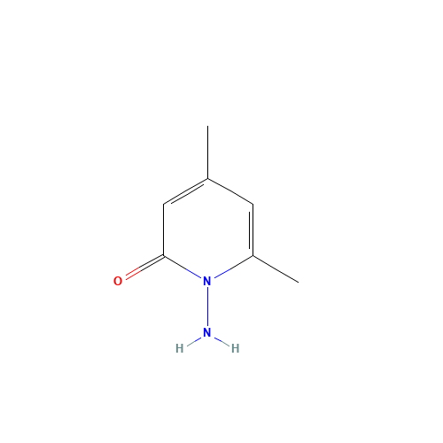 1-amino-4,6-dimethylpyridin-2-one (CAS: 98334-40-8) - Chemical Structure and Molecular Formula 