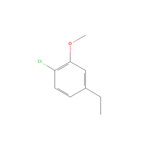 1-chloro-4-ethyl-2-methoxybenzene (CAS: 289039-32-3) - Chemical Structure and Molecular Formula 