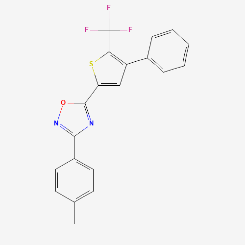 3-(4-methylphenyl)-5-[4-phenyl-5-(trifluoromethyl)thiophen-2-yl]-1,2,4-oxadiazole (CAS: 256414-84-3) - Related Chemical Product