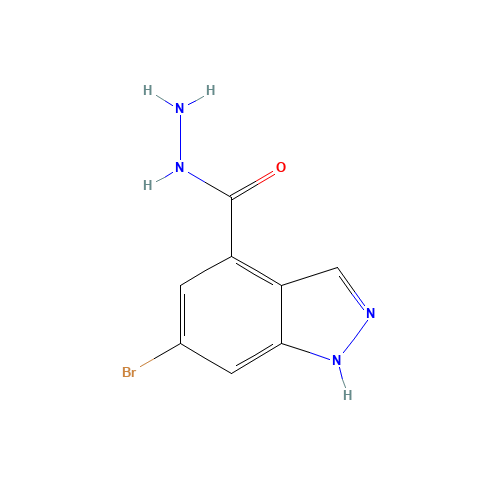 6-bromo-1H-indazole-4-carbohydrazide (CAS: 1245464-86-1) - Chemical Structure and Molecular Formula 