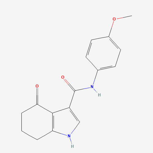 N-(4-methoxyphenyl)-4-oxo-1,5,6,7-tetrahydroindole-3-carboxamide (CAS: 168271-93-0) - Chemical Structure and Molecular Formula 