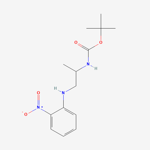 tert-butyl N-[1-(2-nitroanilino)propan-2-yl]carbamate (CAS: 170116-52-6) - Chemical Structure and Molecular Formula 