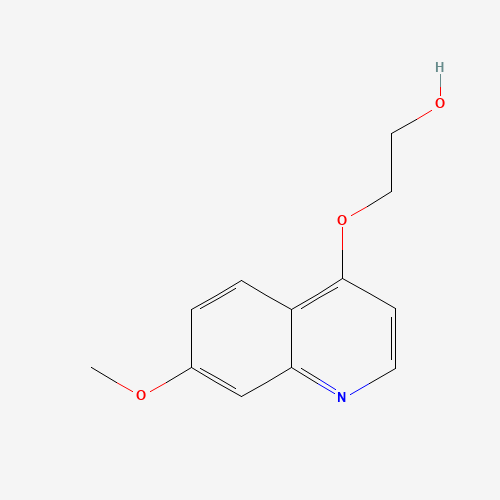 2-(7-methoxyquinolin-4-yl)oxyethanol (CAS: 1051315-78-6) - Chemical Structure and Molecular Formula 