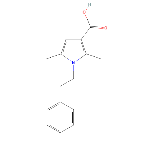 2,5-dimethyl-1-(2-phenylethyl)pyrrole-3-carboxylic acid (CAS: 3807-62-3) - Related Chemical Product