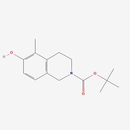 tert-butyl 6-hydroxy-5-methyl-3,4-dihydro-1H-isoquinoline-2-carboxylate (CAS: 1165923-89-6) - Chemical Structure and Molecular Formula 