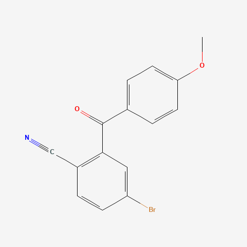 4-bromo-2-(4-methoxybenzoyl)benzonitrile (CAS: 946525-44-6) - Chemical Structure and Molecular Formula 