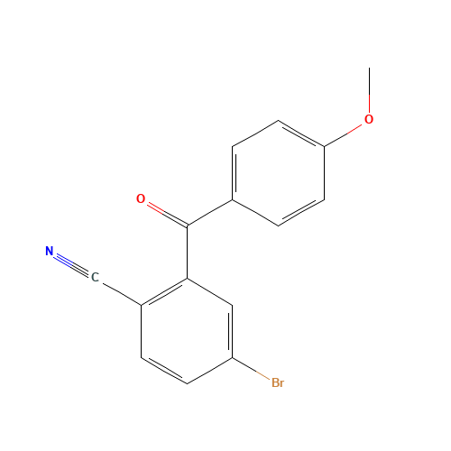 4-bromo-2-(4-methoxybenzoyl)benzonitrile (CAS: 946525-44-6) - Chemical Structure and Molecular Formula 