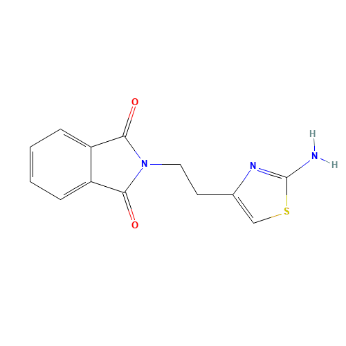 2-[2-(2-amino-1,3-thiazol-4-yl)ethyl]isoindole-1,3-dione (CAS: 91902-14-6) - Chemical Structure and Molecular Formula 
