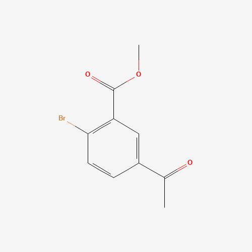 methyl 5-acetyl-2-bromobenzoate (CAS: 1263286-07-2) - Chemical Structure and Molecular Formula 