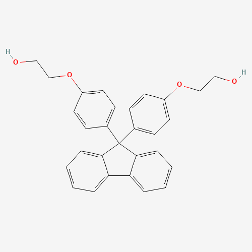 2-[4-[9-[4-(2-hydroxyethoxy)phenyl]fluoren-9-yl]phenoxy]ethanol (CAS: 117344-32-8) - Chemical Structure and Molecular Formula 