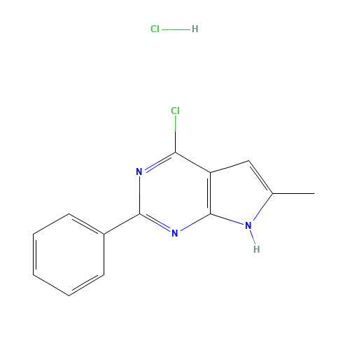 4-chloro-6-methyl-2-phenyl-7H-pyrrolo[2,3-d]pyrimidine;hydrochloride (CAS: 443118-76-1) - Related Chemical Product