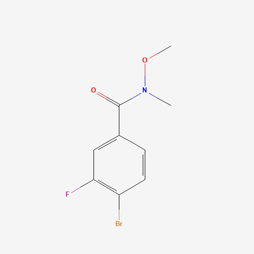 4-bromo-3-fluoro-N-methoxy-N-methylbenzamide (CAS: 343564-56-7) - Chemical Structure and Molecular Formula 
