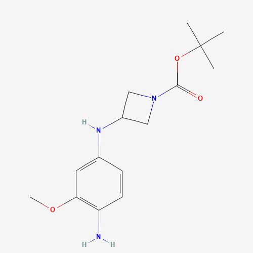 tert-butyl 3-(4-amino-3-methoxyanilino)azetidine-1-carboxylate (CAS: 1375465-25-0) - Chemical Structure and Molecular Formula 