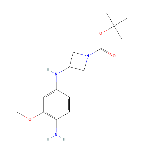 tert-butyl 3-(4-amino-3-methoxyanilino)azetidine-1-carboxylate (CAS: 1375465-25-0) - Chemical Structure and Molecular Formula 