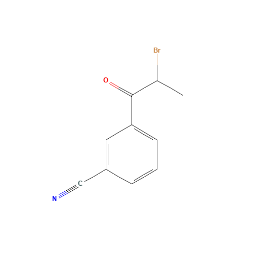 3-(2-bromopropanoyl)benzonitrile (CAS: 50916-36-4) - Chemical Structure and Molecular Formula 