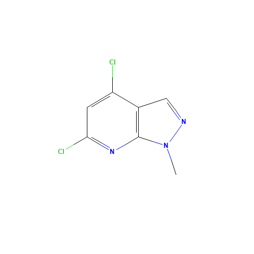 4,6-dichloro-1-methylpyrazolo[3,4-b]pyridine (CAS: 1227089-74-8) - Chemical Structure and Molecular Formula 