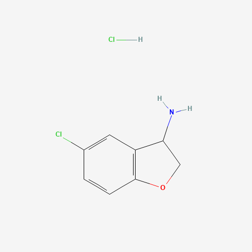 5-chloro-2,3-dihydro-1-benzofuran-3-amine;hydrochloride (CAS: 669-45-4) - Chemical Structure and Molecular Formula 