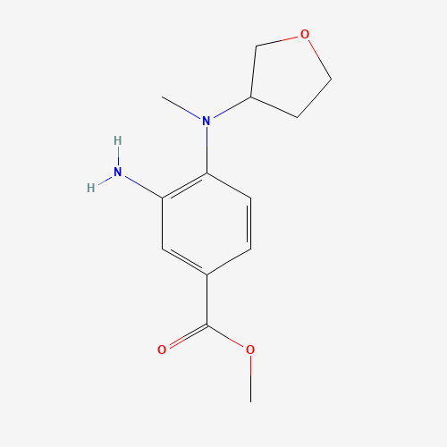 methyl 3-amino-4-[methyl(oxolan-3-yl)amino]benzoate (CAS: 1168138-67-7) - Chemical Structure and Molecular Formula 
