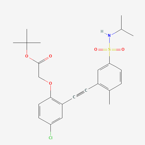tert-butyl 2-[4-chloro-2-[2-[2-methyl-5-(propan-2-ylsulfamoyl)phenyl]ethynyl]phenoxy]acetate (CAS: 1240287-61-9) - Related Chemical Product