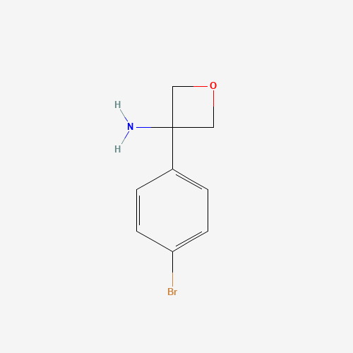3-(4-bromophenyl)oxetan-3-amine (CAS: 1349972-68-4) - Chemical Structure and Molecular Formula 