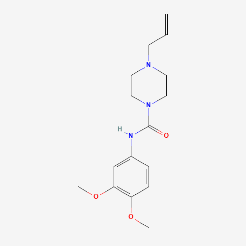 N-(3,4-dimethoxyphenyl)-4-prop-2-enylpiperazine-1-carboxamide (CAS: 75289-74-6) - Related Chemical Product