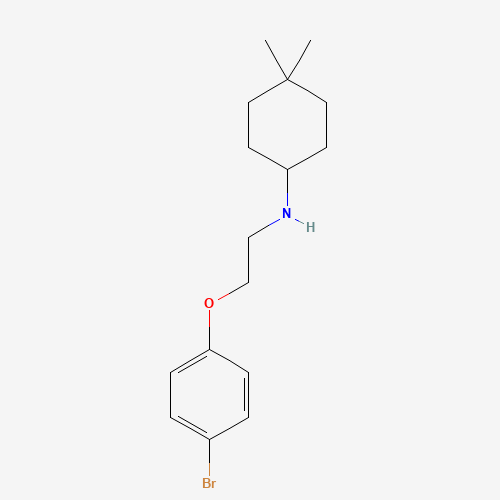 N-[2-(4-bromophenoxy)ethyl]-4,4-dimethylcyclohexan-1-amine (CAS: 1007581-03-4) - Chemical Structure and Molecular Formula 