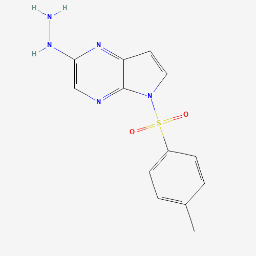 [5-(4-methylphenyl)sulfonylpyrrolo[2,3-b]pyrazin-2-yl]hydrazine (CAS: 1201186-57-3) - Related Chemical Product