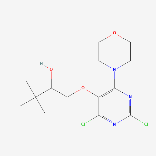 1-(2,4-dichloro-6-morpholin-4-ylpyrimidin-5-yl)oxy-3,3-dimethylbutan-2-ol (CAS: 1572048-57-7) - Related Chemical Product