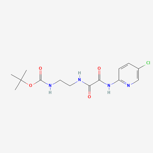 tert-butyl N-[2-[[2-[(5-chloropyridin-2-yl)amino]-2-oxoacetyl]amino]ethyl]carbamate (CAS: 721926-77-8) - Chemical Structure and Molecular Formula 