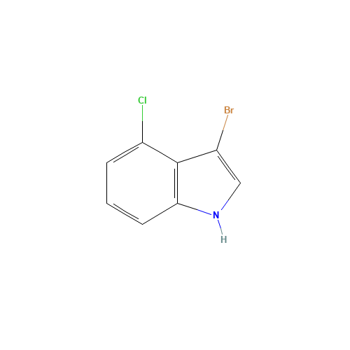 3-bromo-4-chloro-1H-indole (CAS: 1181332-74-0) - Chemical Structure and Molecular Formula 