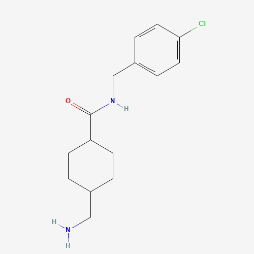 4-(aminomethyl)-N-[(4-chlorophenyl)methyl]cyclohexane-1-carboxamide (CAS: 271591-79-8) - Chemical Structure and Molecular Formula 