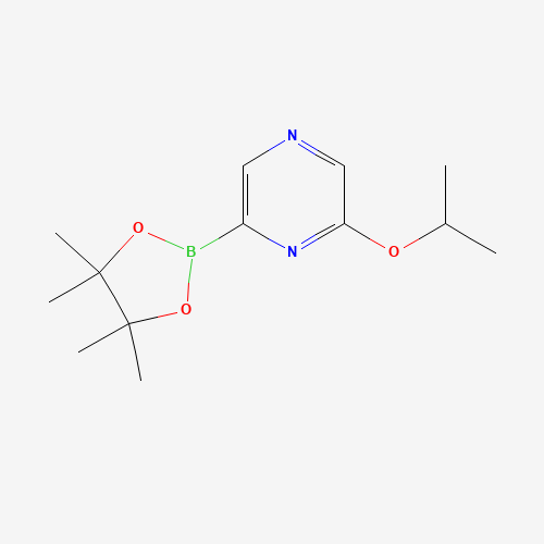 2-propan-2-yloxy-6-(4,4,5,5-tetramethyl-1,3,2-dioxaborolan-2-yl)pyrazine (CAS: 1380918-96-6) - Chemical Structure and Molecular Formula 