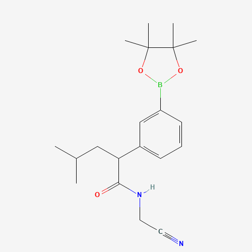 N-(cyanomethyl)-4-methyl-2-[3-(4,4,5,5-tetramethyl-1,3,2-dioxaborolan-2-yl)phenyl]pentanamide (CAS: 349671-26-7) - Related Chemical Product