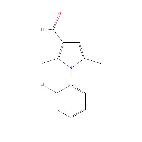 1-(2-chlorophenyl)-2,5-dimethylpyrrole-3-carbaldehyde (CAS: 119673-49-3) - Chemical Structure and Molecular Formula 