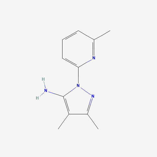 4,5-dimethyl-2-(6-methylpyridin-2-yl)pyrazol-3-amine (CAS: 1335140-82-3) - Chemical Structure and Molecular Formula 