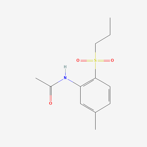 N-(5-methyl-2-propylsulfonylphenyl)acetamide (CAS: 1240288-72-5) - Chemical Structure and Molecular Formula 