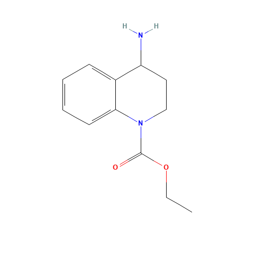 ethyl 4-amino-3,4-dihydro-2H-quinoline-1-carboxylate (CAS: 1342387-09-0) - Chemical Structure and Molecular Formula 
