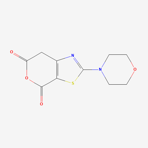 2-morpholin-4-yl-7H-pyrano[4,3-d][1,3]thiazole-4,6-dione (CAS: 1384053-31-9) - Chemical Structure and Molecular Formula 