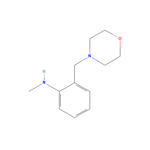 N-methyl-2-(morpholin-4-ylmethyl)aniline (CAS: 937659-58-0) - Chemical Structure and Molecular Formula 