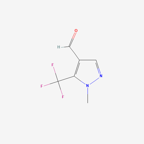 1-methyl-5-(trifluoromethyl)pyrazole-4-carbaldehyde (CAS: 497833-04-2) - Chemical Structure and Molecular Formula 