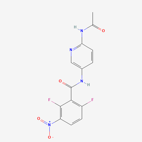 N-(6-acetamidopyridin-3-yl)-2,6-difluoro-3-nitrobenzamide (CAS: 1103234-46-3) - Chemical Structure and Molecular Formula 