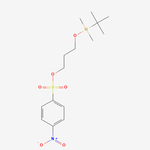 3-[tert-butyl(dimethyl)silyl]oxypropyl 4-nitrobenzenesulfonate (CAS: 220299-14-9) - Chemical Structure and Molecular Formula 