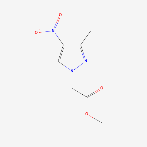 methyl 2-(3-methyl-4-nitropyrazol-1-yl)acetate (CAS: 1005640-17-4) - Chemical Structure and Molecular Formula 